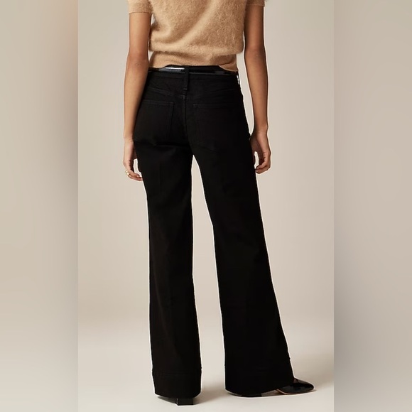 NEW J.Crew Black Mid Rise Denim Trouser In 1996 Semi-Stretch Jeans Size 26T - Picture 9 of 13
